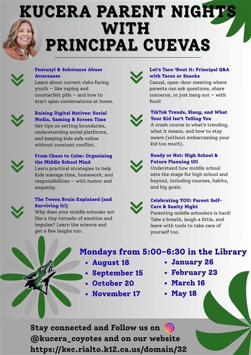 Kucera Parent Night